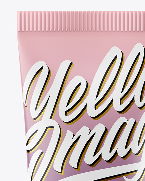 Matte Plastic Tube Mockup   Front View PSD #1