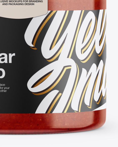 Sauce Jar Mockup PSD #6