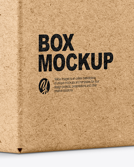 Kraft Paper Box Mockup PSD #1