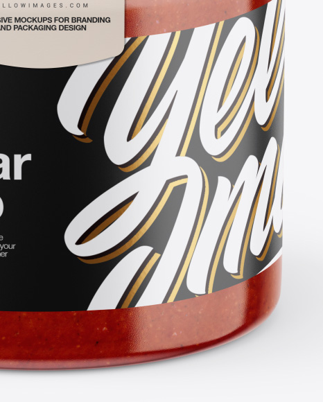 Sauce Jar Mockup PSD #6