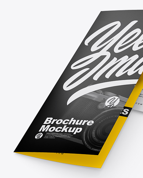 Two Matte Brochures Mockup