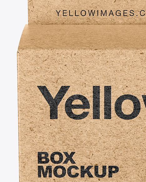 Kraft Paper Box Mockup PSD #2
