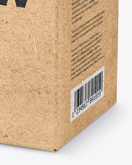 Kraft Paper Box Mockup PSD #1