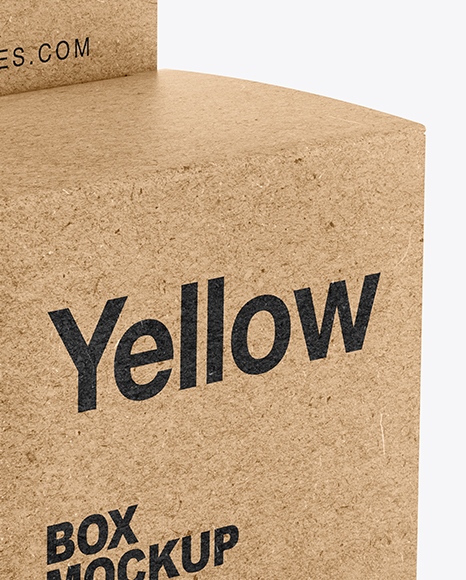 Kraft Paper Box Mockup PSD #2