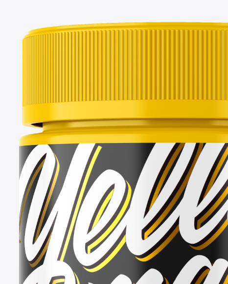 Glossy Plastic Jar Mockup PSD #2