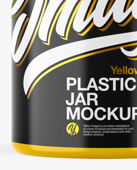 Glossy Plastic Jar Mockup PSD #1