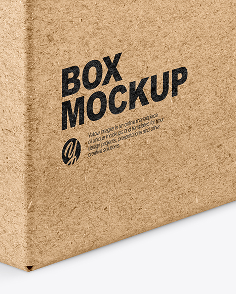 Kraft Paper Box Mockup PSD #1