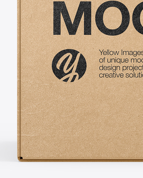 Kraft Box Mockup PSD #1