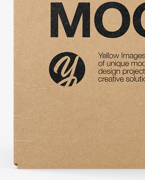 Kraft Box Mockup PSD #1