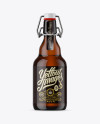 330ml Amber Glass Beugel Bottle Mockup