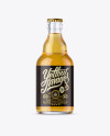 Download 330ml Clear Glass Beer Bottle Mockup in Bottle Mockups on Yellow Images Object Mockups