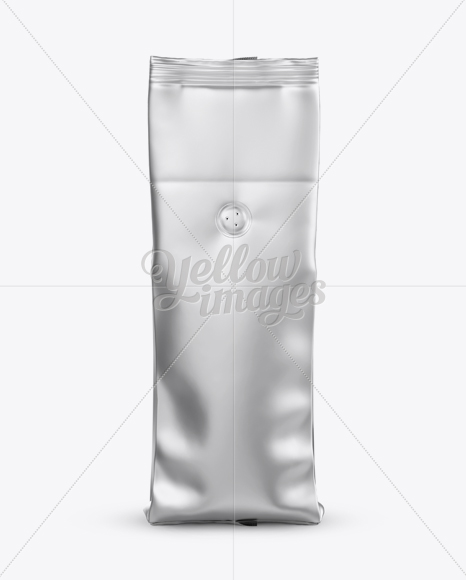 Download Matte Metallic Coffee Bag Mockup Front View In Bag Sack Mockups On Yellow Images Object Mockups Yellowimages Mockups