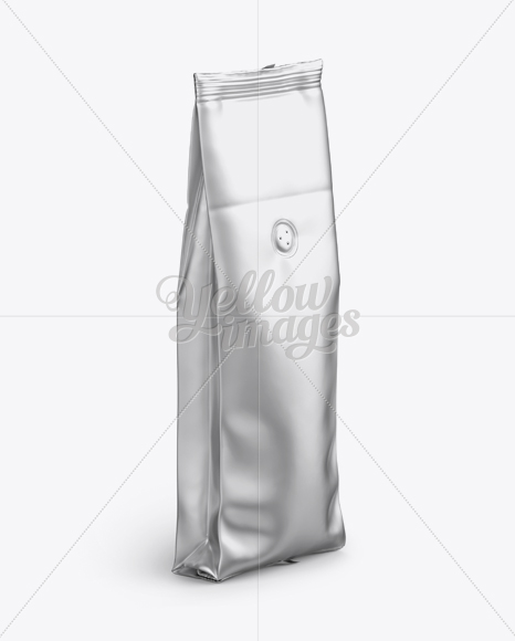 Download 250g Matte Metallic Coffee Bag With Valve Mockup Half Turned View In Bag Sack Mockups On Yellow Images Object Mockups PSD Mockup Templates