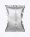 Download Matte Metallic Snack Package Mockup - Back View in Flow-Pack Mockups on Yellow Images Object Mockups