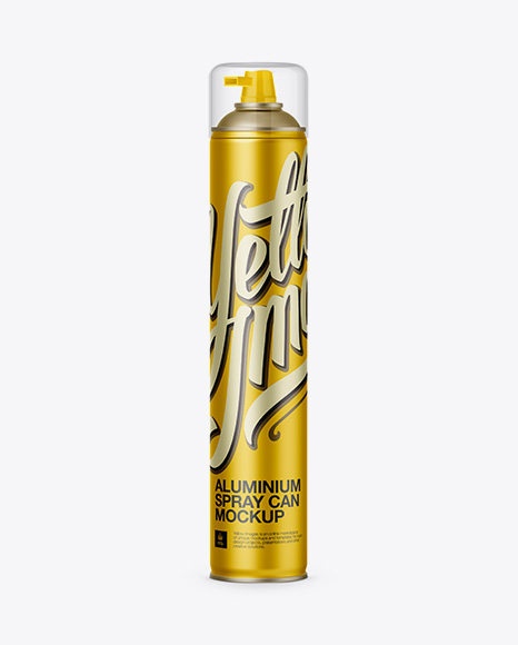 Aluminum Spray With Clear Cap Mockup