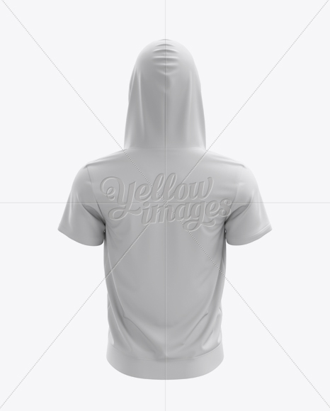 Download Short Sleeve Zip Hoodie Mockup Back View In Apparel Mockups On Yellow Images Object Mockups