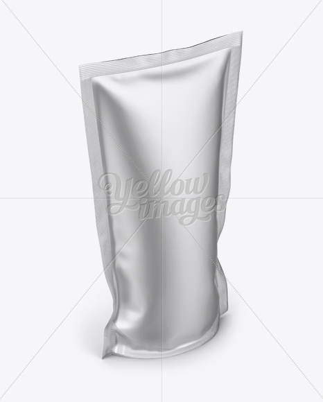 Download Matte Metallic Stand Up Pouch Mockup Halfside View In Pouch Mockups On Yellow Images Object Mockups Yellowimages Mockups