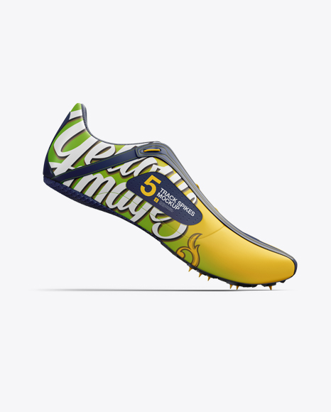 Track Spikes Mockup   Side View PSD #2