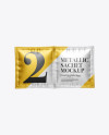 Download Double Matte Metallic Sachet Mockup - Front View in Sachet ...