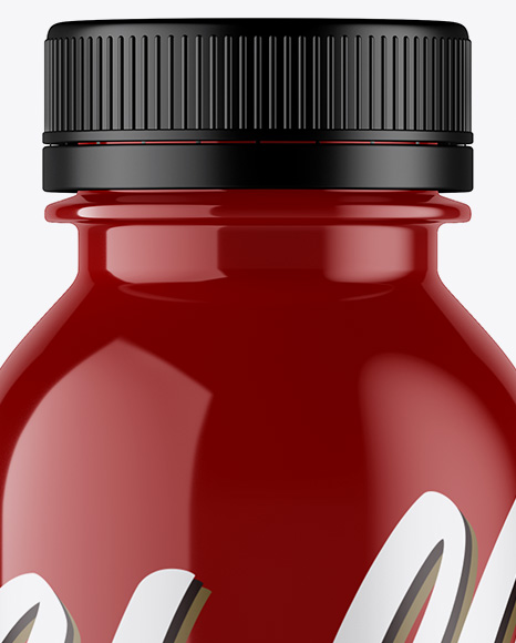 Glossy Plastic Bottle Mockup PSD #2