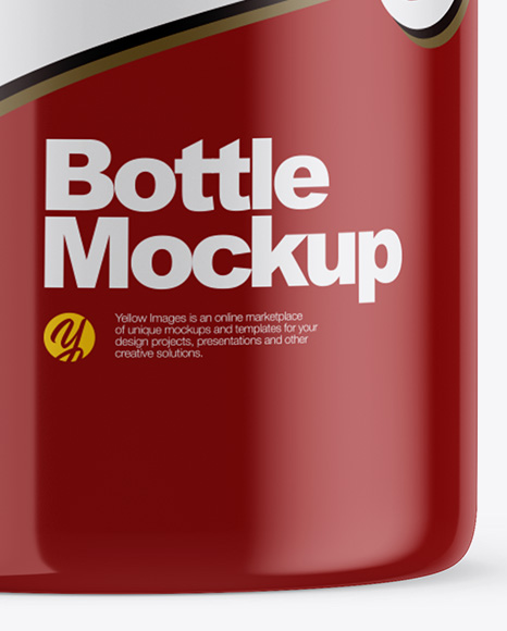 Glossy Plastic Bottle Mockup PSD #1
