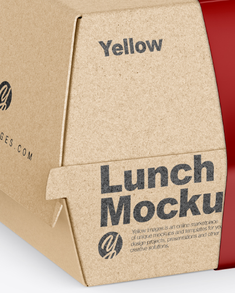 Download Kraft Lunch Box W Paper Sleeve Mockup In Box Mockups On Yellow Images Object Mockups Yellowimages Mockups