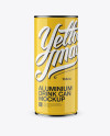 1L Glossy Aluminium Can Mockup