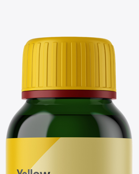 Download Green Glass Syrup Bottle Mockup In Free Mockups On Yellow Images Object Mockups PSD Mockup Templates