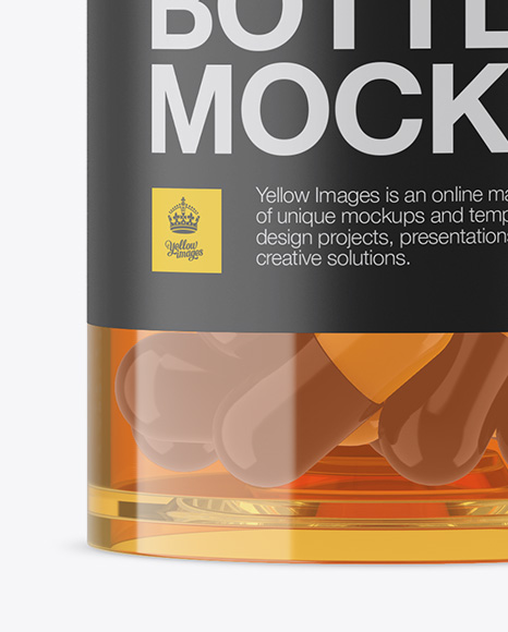 Download Plastic Orange Bottle With Capsules Mockup In Free Mockups On Yellow Images Object Mockups PSD Mockup Templates