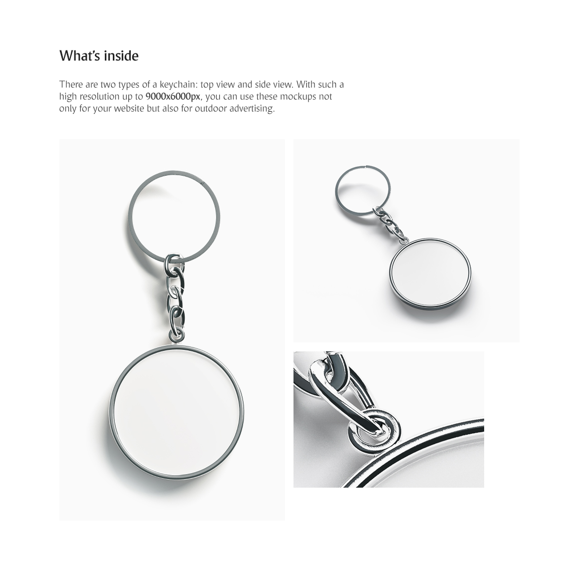 Download Round Keychain Mockup in Stationery Mockups on Yellow ...