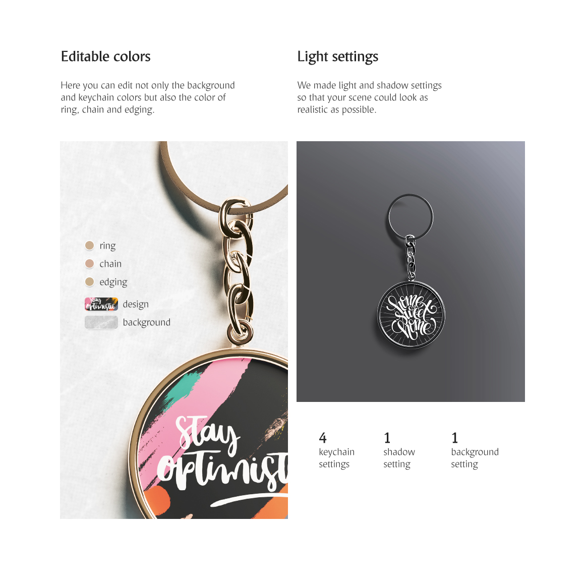 Download Round Keychain Mockup in Stationery Mockups on Yellow ...