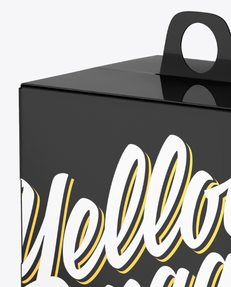 Glossy Paper Box Mockup PSD #2