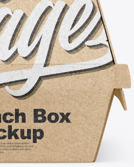 Kraft Lunch Box Mockup In Box Mockups On Yellow Images Object Mockups