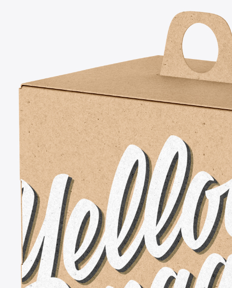 Kraft Paper Box Mockup PSD #2