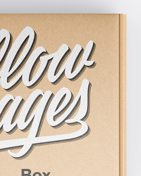 Kraft Paper Box Mockup PSD #2
