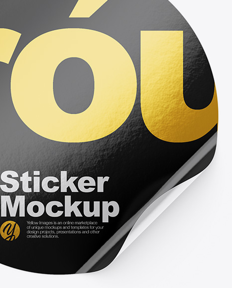 Round Sticker Mockup