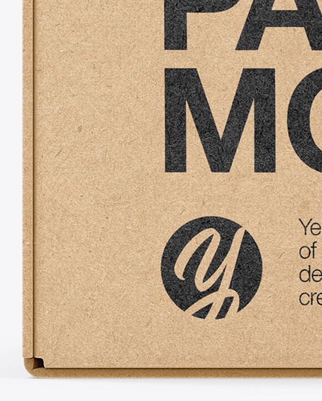 Kraft Box Mockup PSD #1