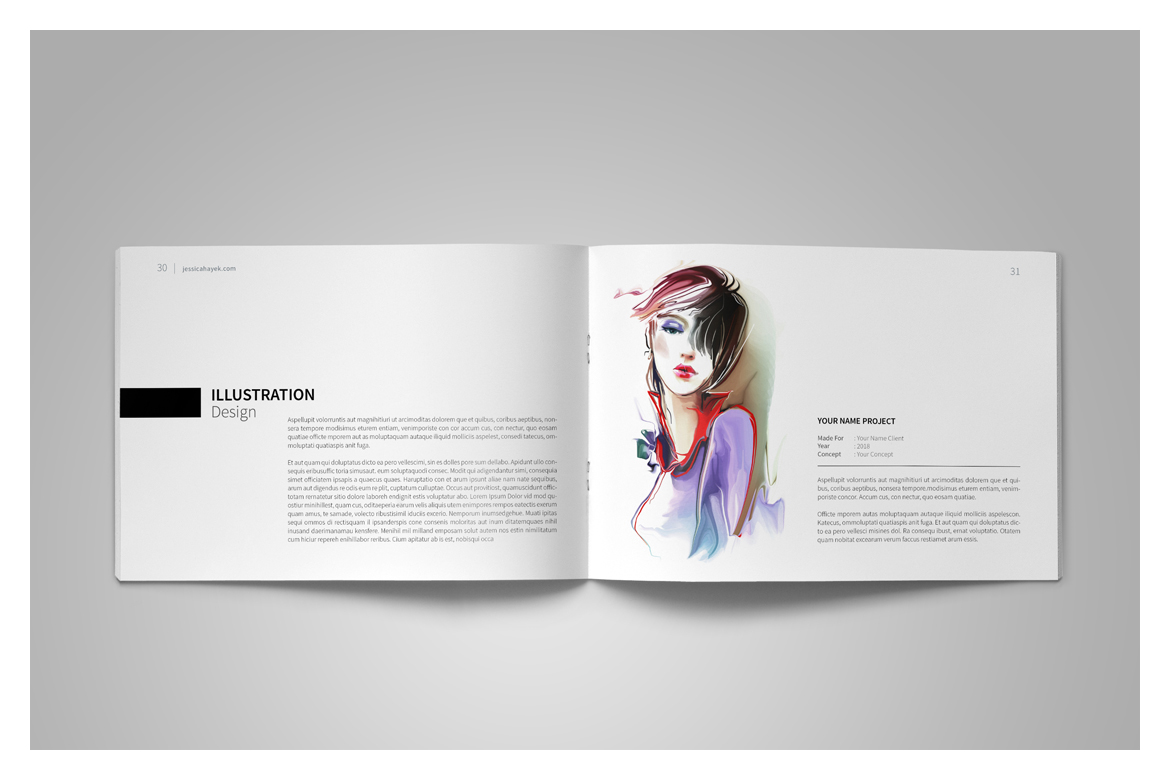 elegant graphic design portfolio print