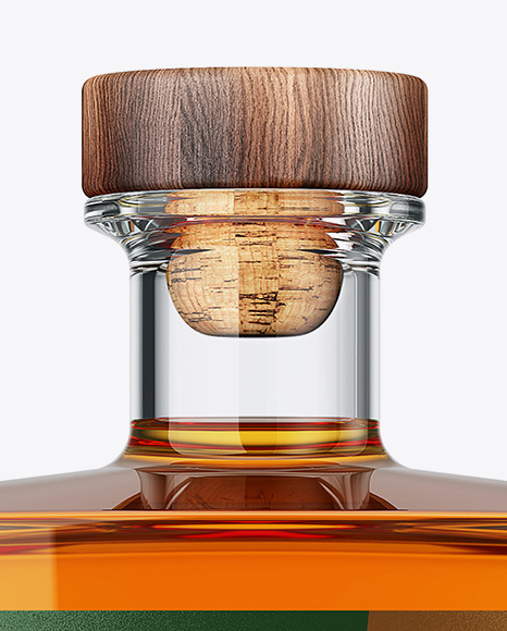 Square Glass Bottle W/ Whisky Mockup in Free Mockups on ...