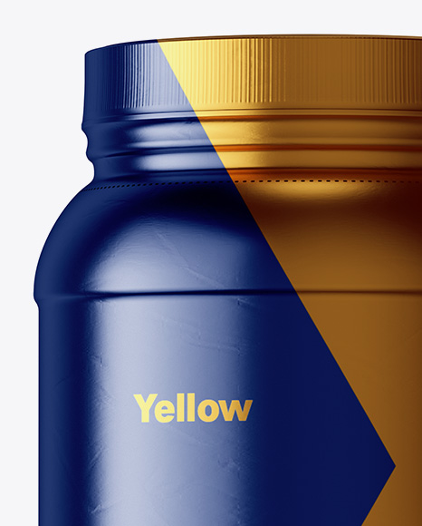 Download 2lb Protein Jar In Metallic Shrink Sleeve Mockup In Free Mockups On Yellow Images Object Mockups Yellowimages Mockups