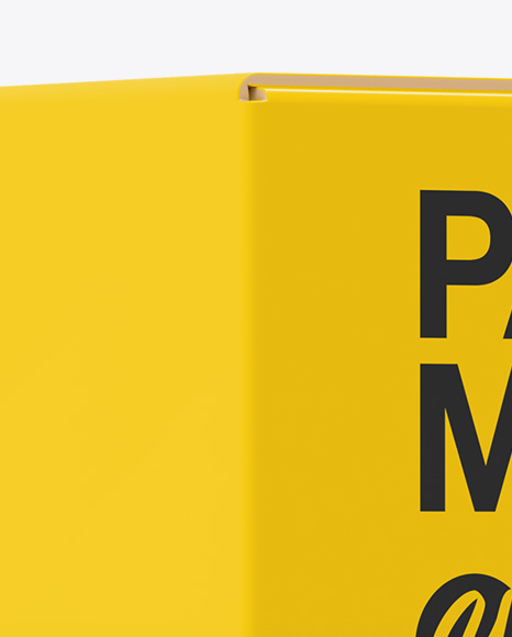 Download Paper Box Mockup In Box Mockups On Yellow Images Object Mockups