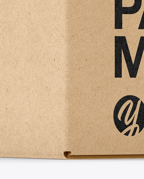 Kraft Box Mockup PSD #1