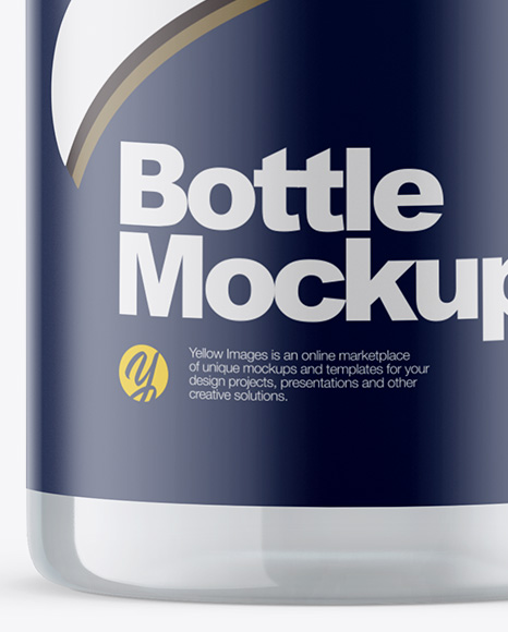 Clear PET Water Bottle Mockup PSD #1