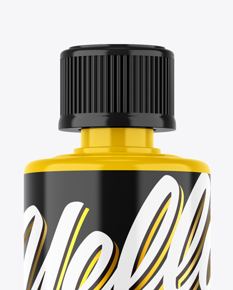 Glossy Plastic Bottle Mockup PSD #2