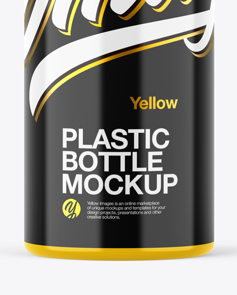 Glossy Plastic Bottle Mockup PSD #1