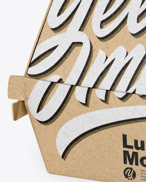 Download Kraft Lunch Box Mockup in Box Mockups on Yellow Images ...