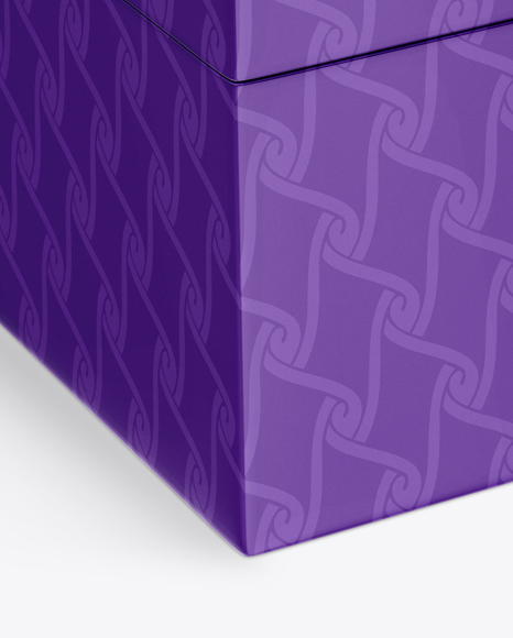 Glossy Gift Box Mockup PSD #4