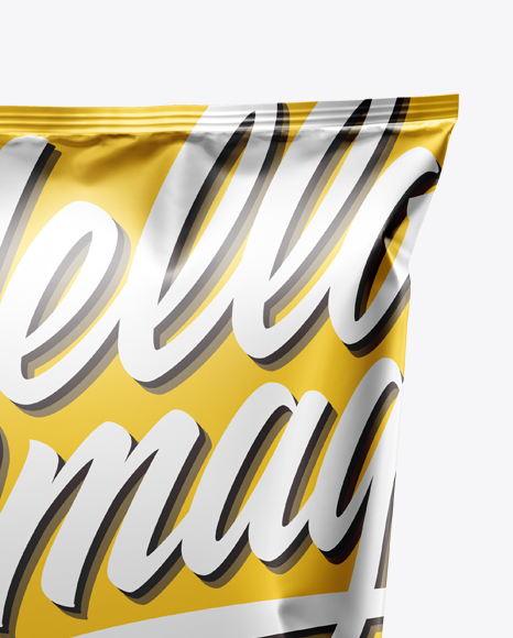 Matte Metallic Snack Package Mockup PSD #2