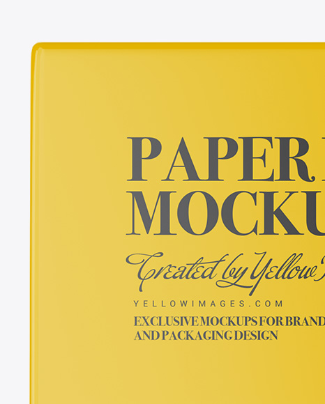 Download Paper Box Mockup Front View In Box Mockups On Yellow Images Object Mockups Yellowimages Mockups