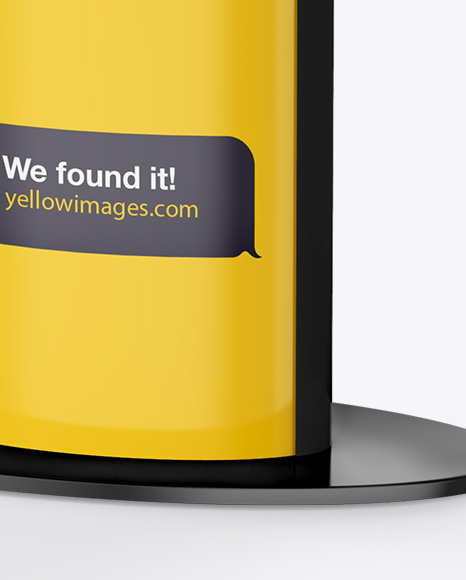 Advertising Stand Mockup Half Side View In Indoor Advertising Mockups On Yellow Images Object Mockups